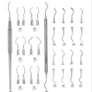 D054 Periodontal curettes filling instruments Gracey