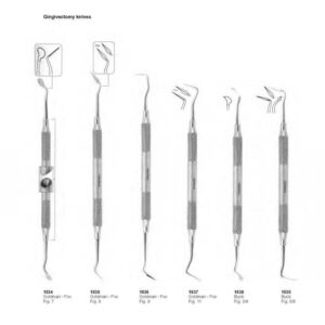 D061 Periodontia instruments hollow Gingivectomy knives Goldman-Fox Buck