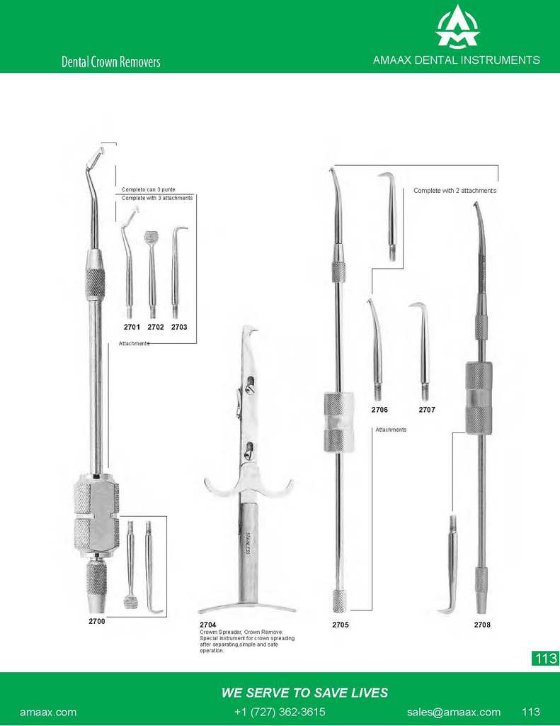 D113 Dental crown removers crown spreader
