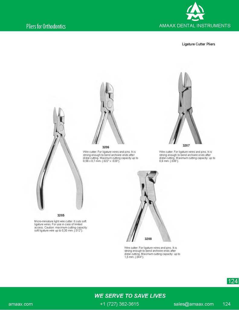 D124 Orthodontics pliers Wire cutter for ligature wires and pins,