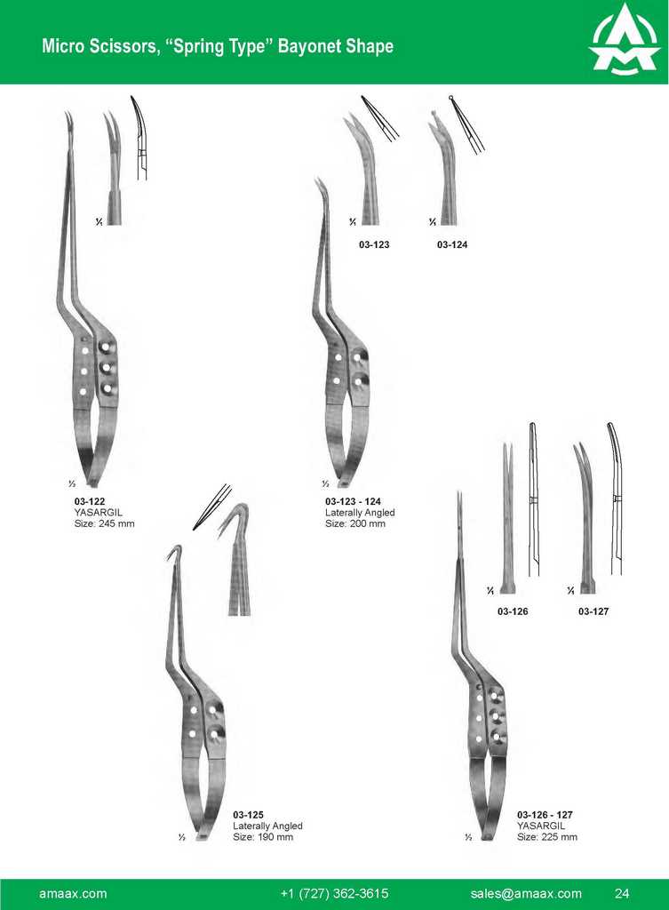 G024 Micro Scissors Spring Type Flat Handles Biemer Vannas Caspar