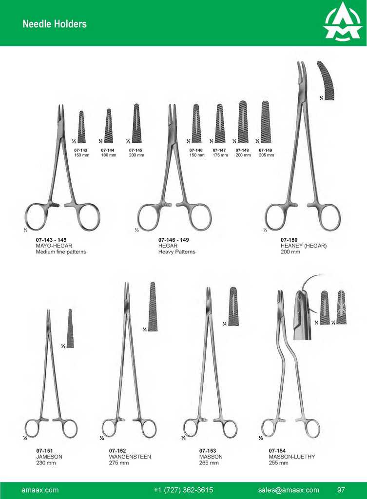 G097 Needle Holders Mayo Hegar Heaney Hegar Jameson Wangensteen Masson Luehy
