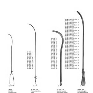 G201 Genito Urinary Instruments Guyon Female Catheters Urethral Bougies