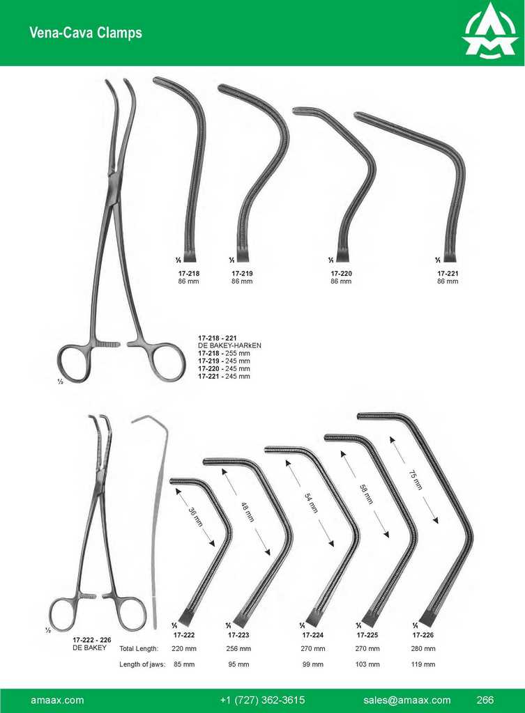 G266 Vena Cava Clamps De Bakey Harken